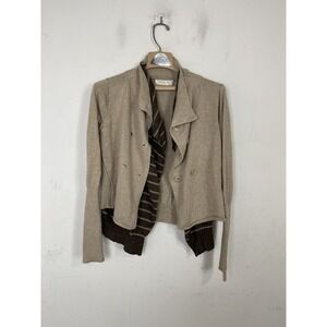 Laurie b. Womens Cardigan Small ‎ Fairy Boho Pixie Asymmetric Cashmere Granola